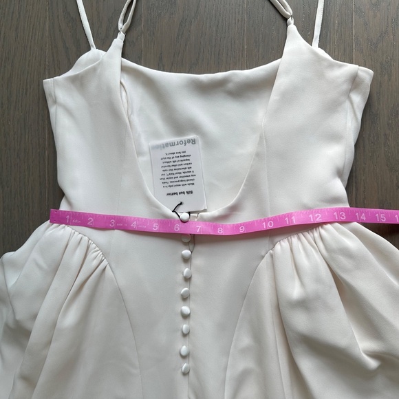 Reformation BONIE Fior Di Latte Ivory White Wedding Dress - Size 6 - with tags - Picture 8 of 9